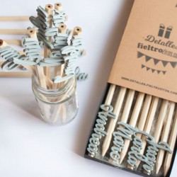 Lápices personalizados con nombres de madera
